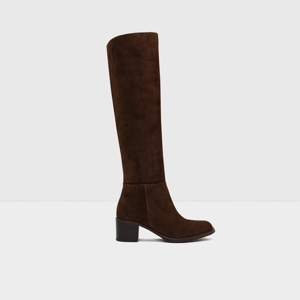چکمه زنانه چرم قهوه‌ای FAVORME-TR – ALDO
