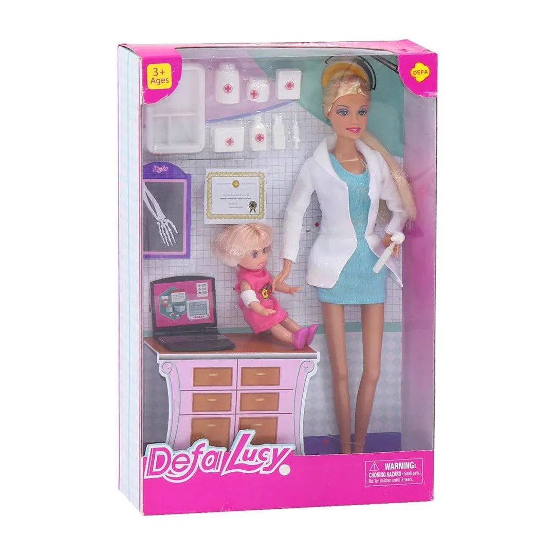 ست عروسک باربی دکتر Defa Lucy مدل پزشکی