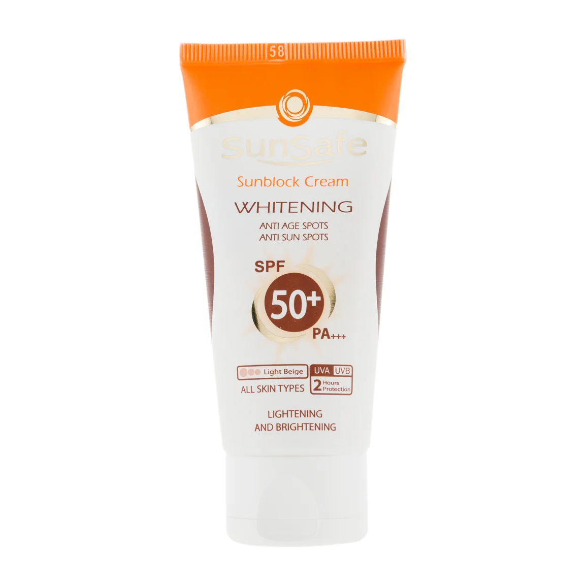 کرم ضد آفتاب رنگی و روشن کننده  پوست Spf50 سان سیف