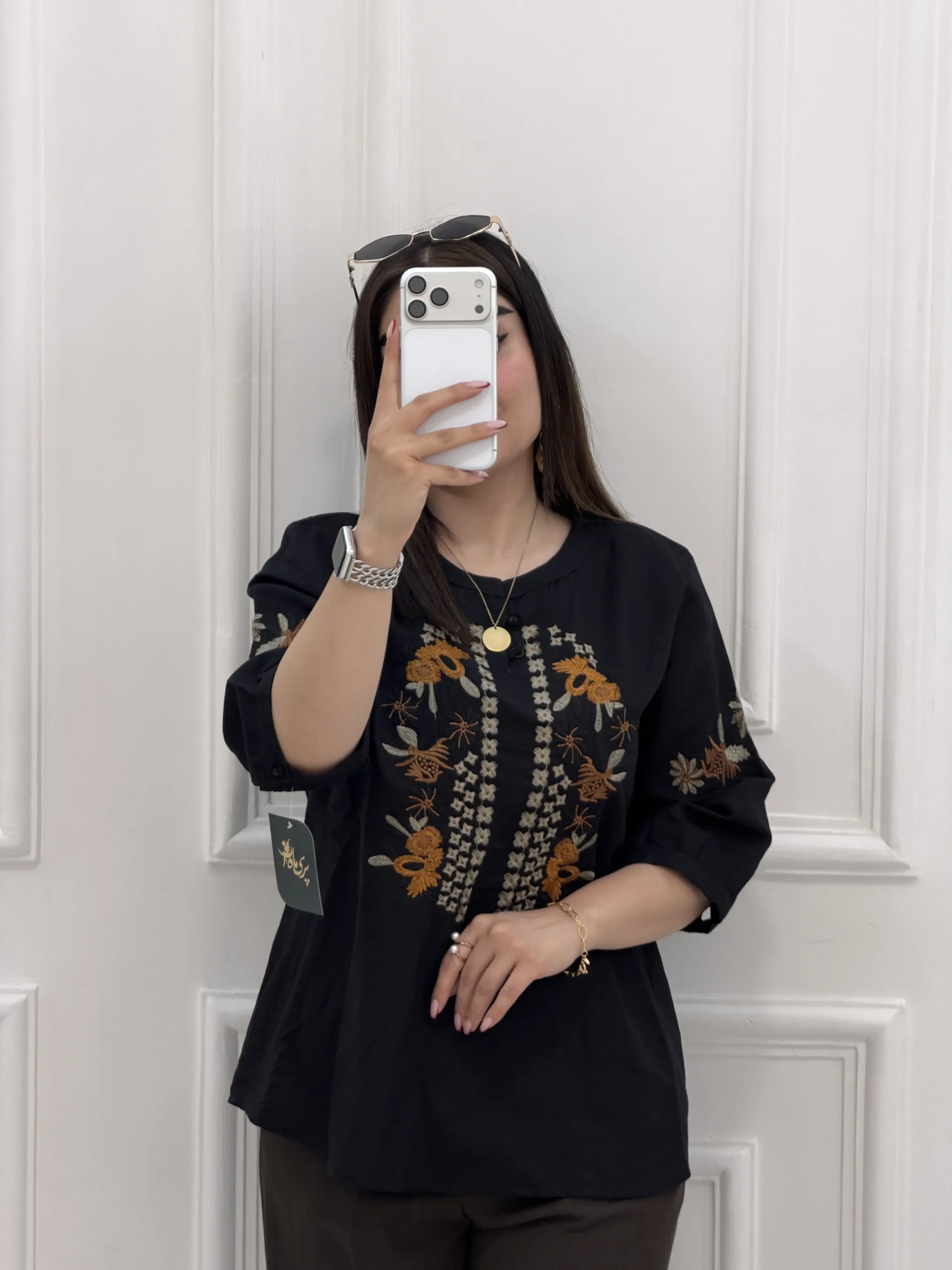 شومیز گلدوزی پنبه‌ای