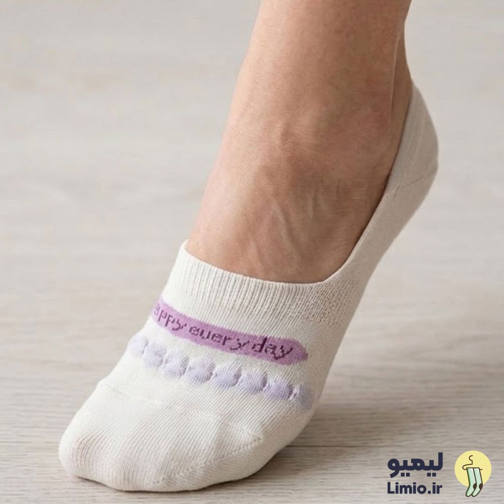 جوراب کالجی فانتزی زنانه نخ پنبه خارجی کد 188
