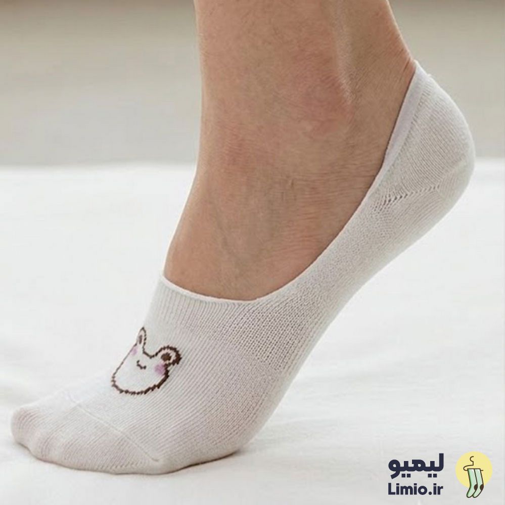 جوراب کالجی فانتزی زنانه طرح قورباغه نخ پنبه خارجی کد 190