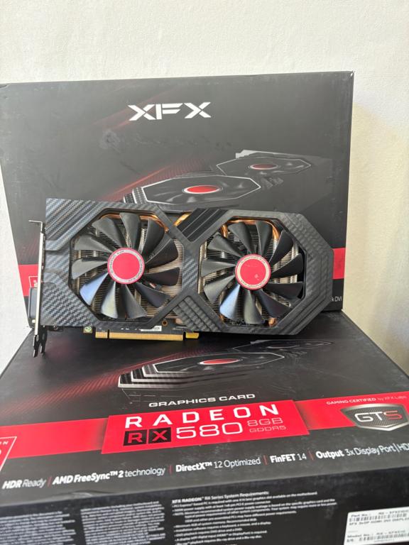 کارت گرافیک RX 580 XFX 8GB GDDR5 استوک در حدنو | پیچ پلمپ +کارتن