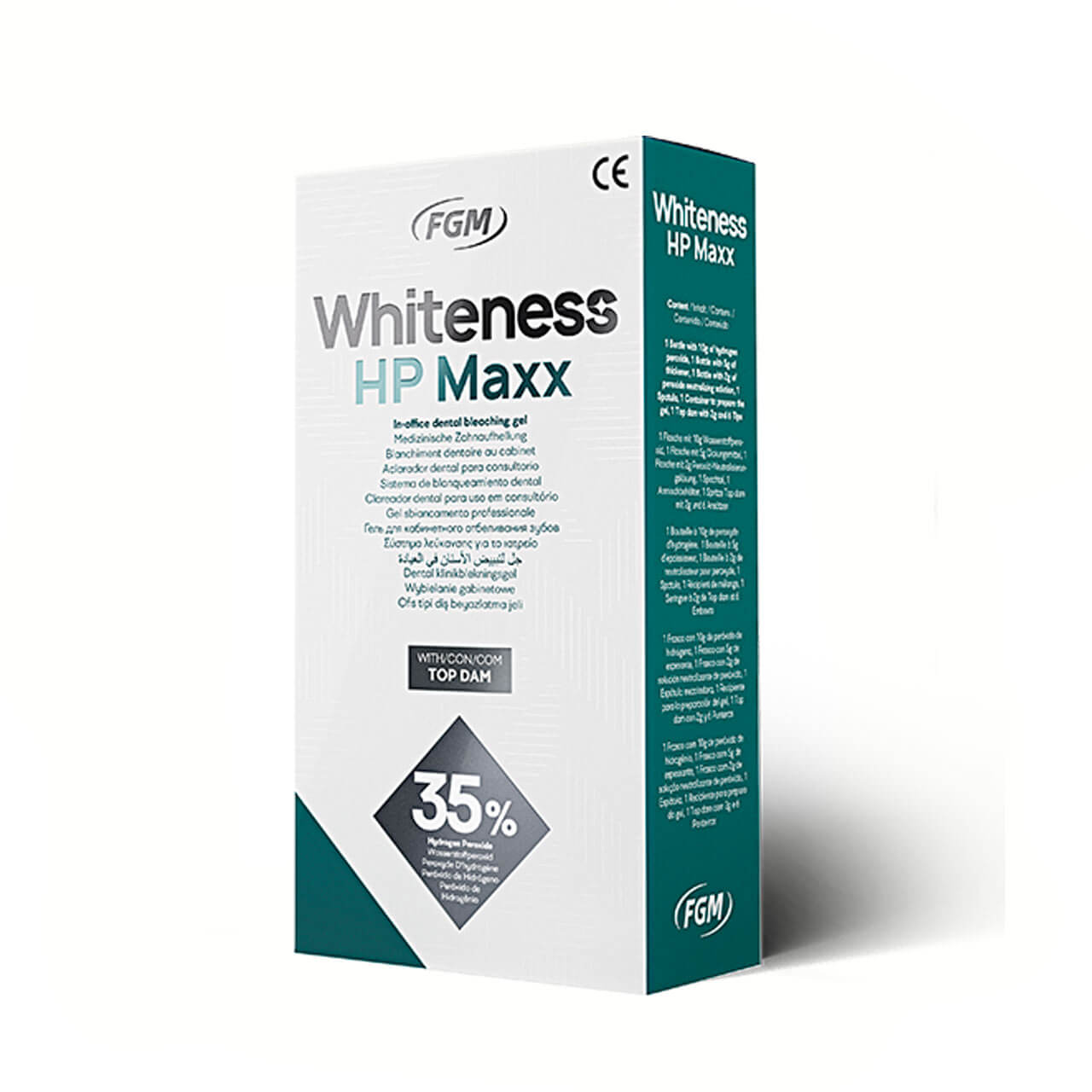 کیت بلیچینگ نوری مطبی سه بیماره اف جی ام – WHITENESS FGM HP MAXX 35%