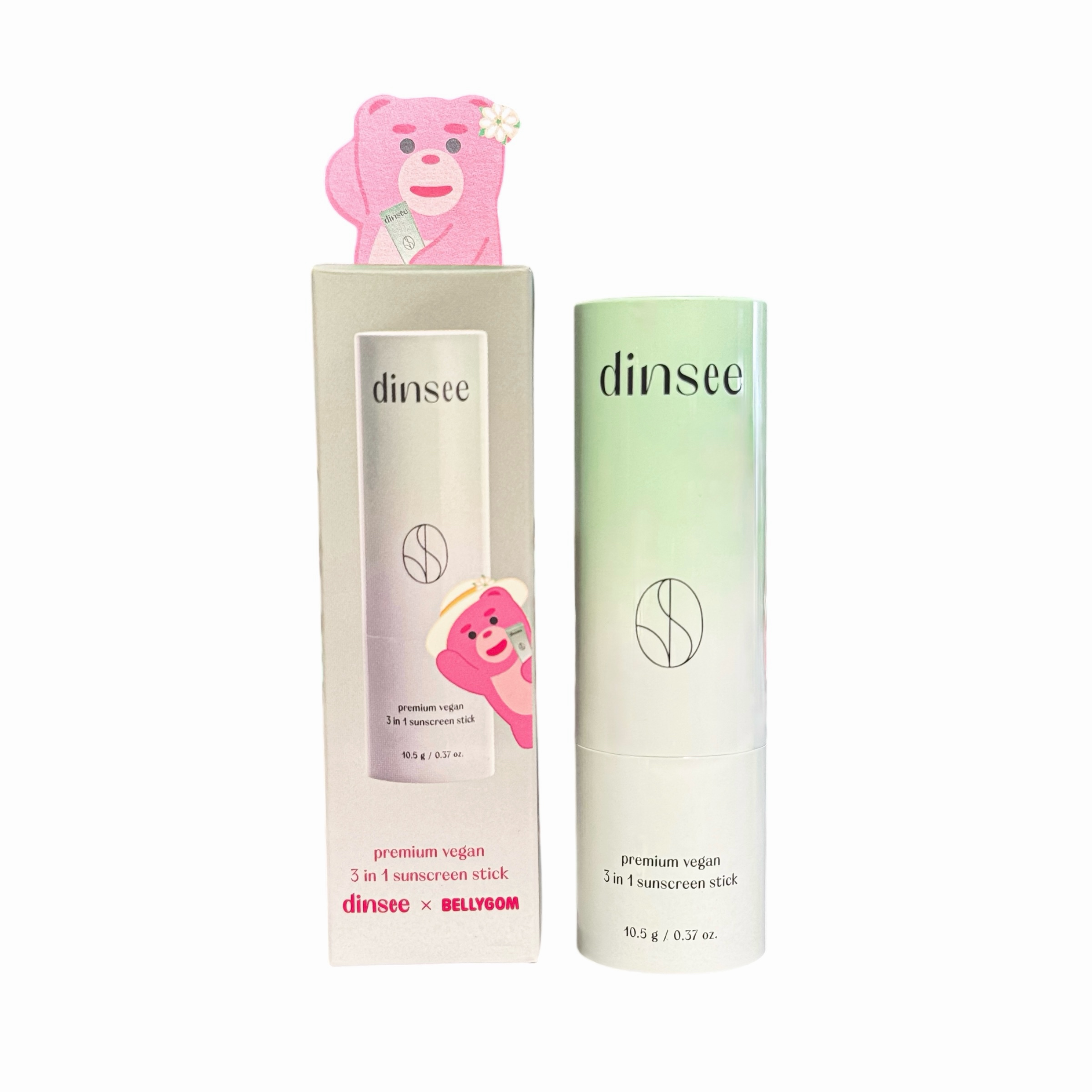ضد آفتاب خرسی استیکی 3 در 1 دینسی پریمیوم وگان با SPF50+ PA++++ حجم 10.5 گرم Dinsee Premium Vegan 3 in 1 Sunscreen Stick