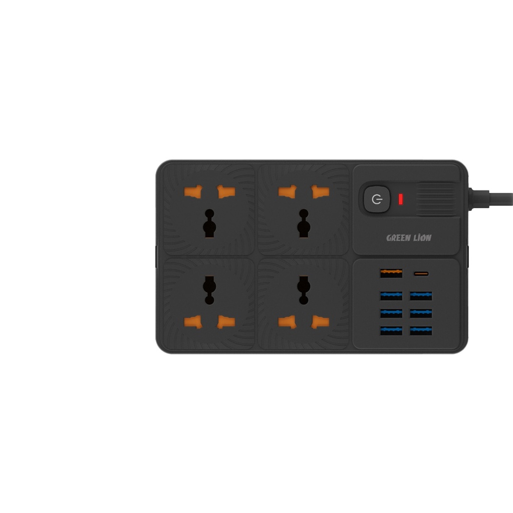 چندراهی برق گرین لاین مدل GNPS7UPD ظرفیت ۳۲۵۰ وات با ۷ پورت USB