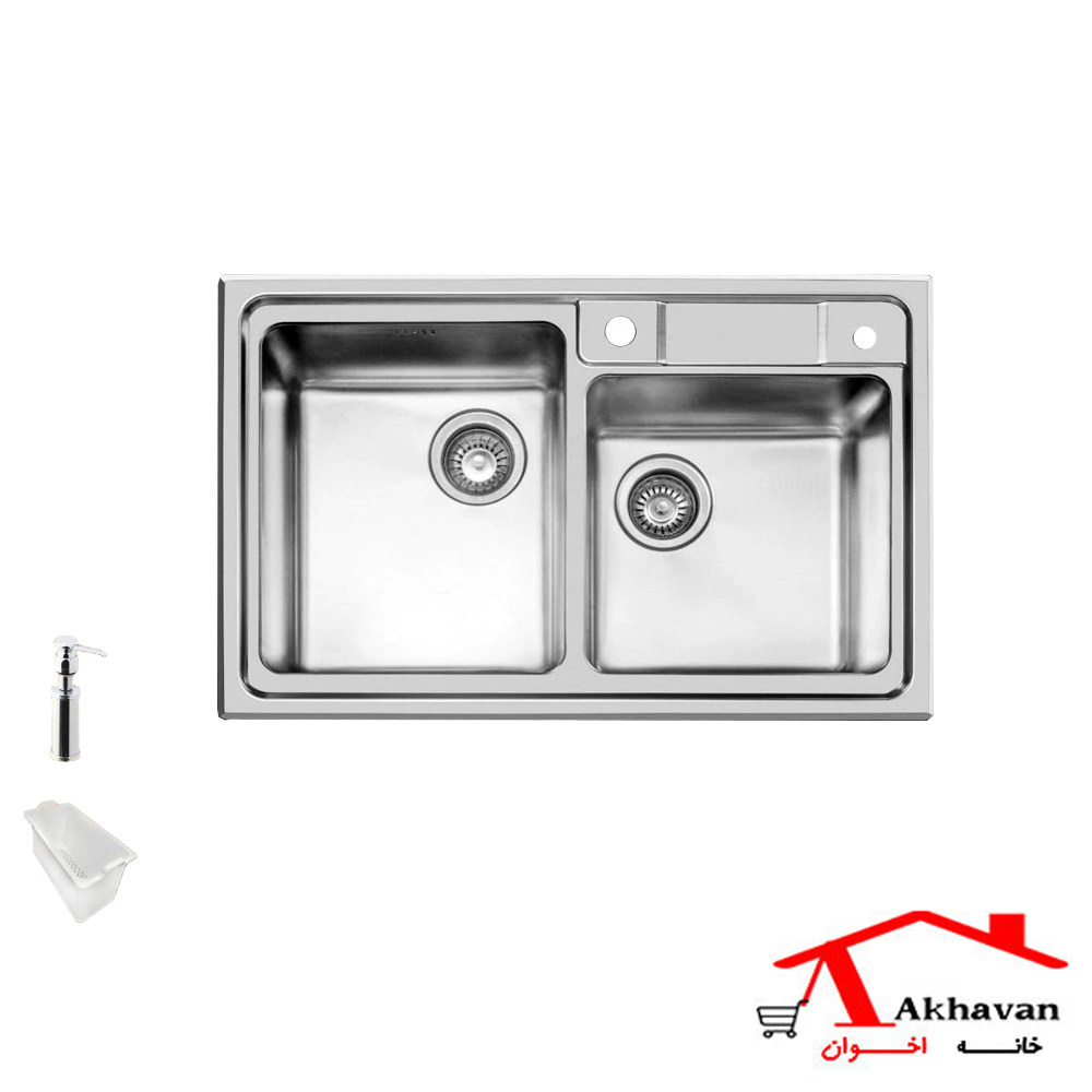 سینک ظرفشویی توکار کد 380 اخوان