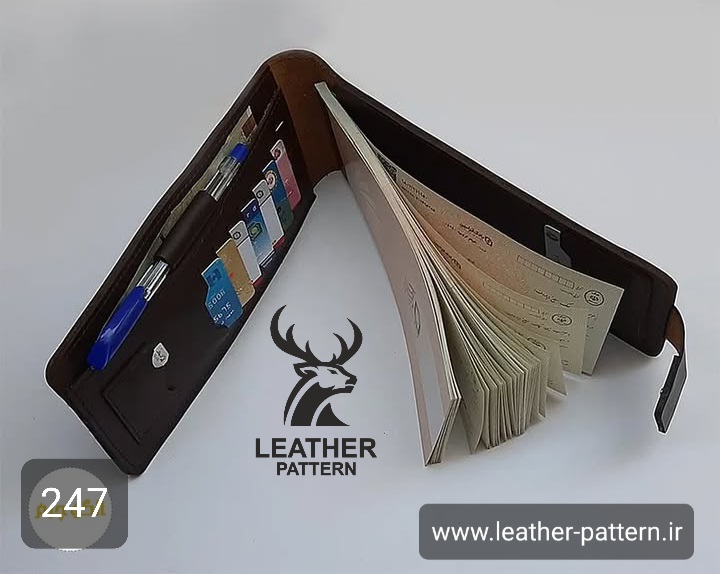 الگو کیف دسته چک چرم کد C-247