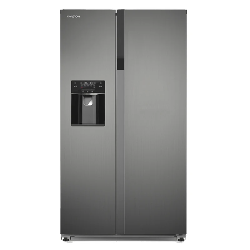 یخچال فریزر ساید بای ساید 28 فوت ایکس ویژن مدل HS600-WI/SI رنگ سیلور