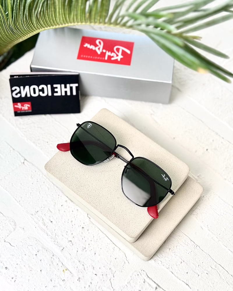 عینک آفتابی اسپرت ریبن  مدل RayBan RB3548NM - فريم مشكي عدسي سبز