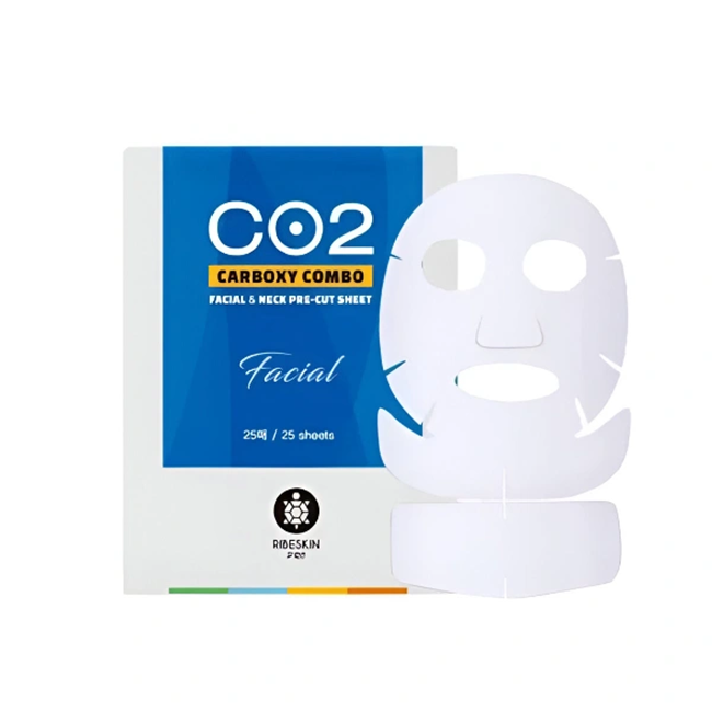 شیت ماسک ریب اسکین carboxy combo بسته 25 عددی به همراه براش