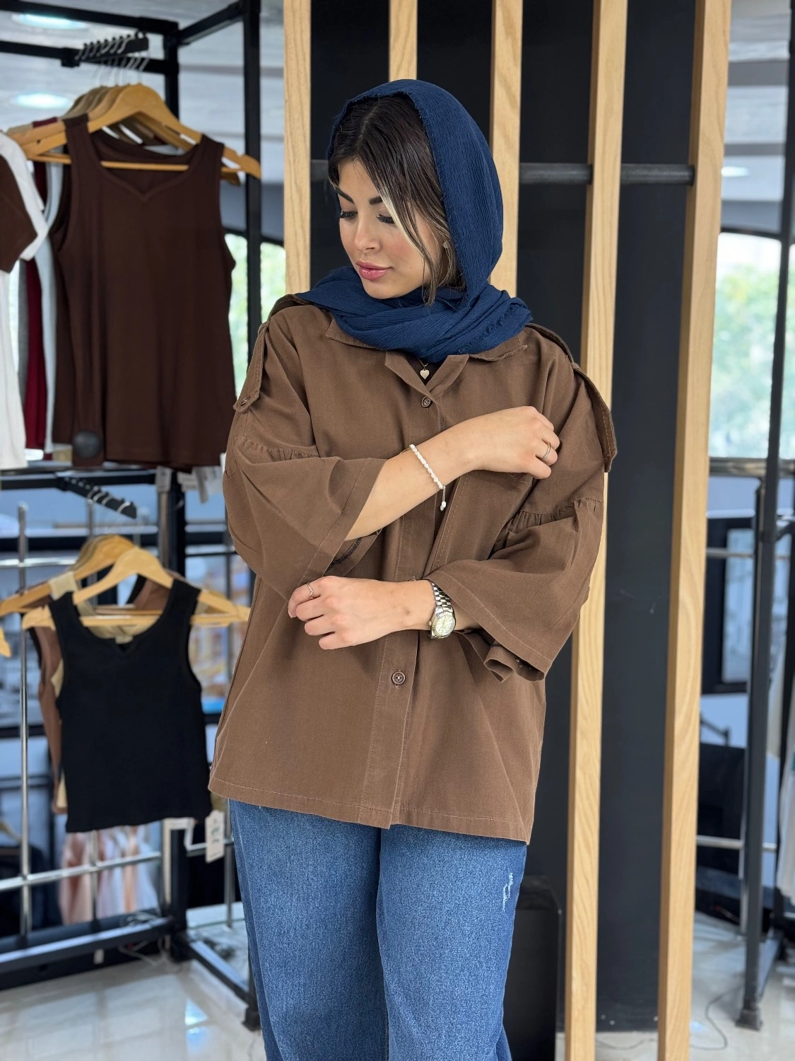 شومیز لینن - 4099
