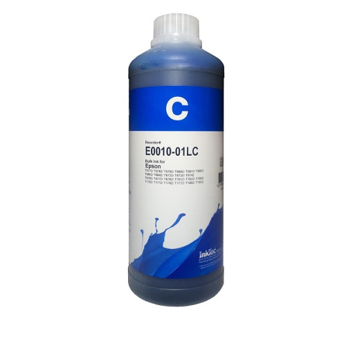 جوهر یک لیتری اینکتک آبی پرینتر اپسون InkTec 1Litre Cyan Epson