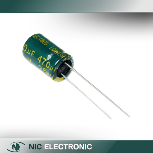 خازن الکترولیتی 470UF25V-8X12-105C-GREEN