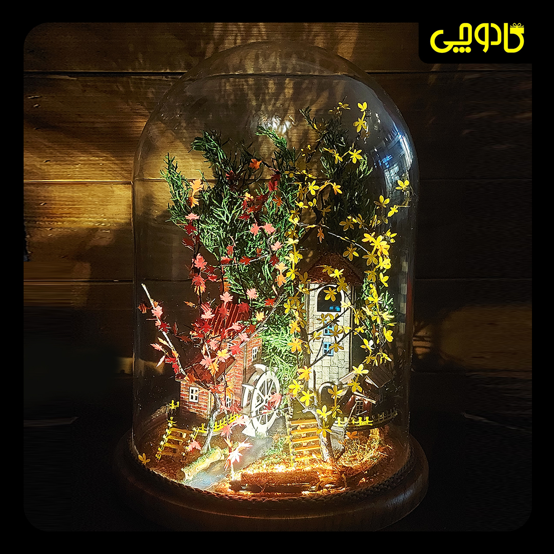 چراغ خواب حباب پاییز 32 سانتی برند Hansel wood