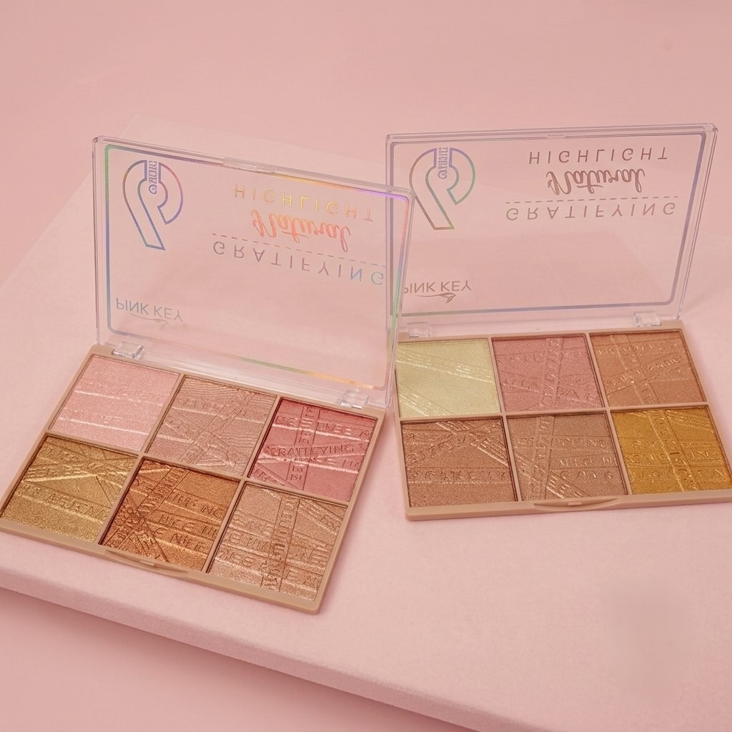 پالت هایلایتر 6 رنگ پینک کی اورجینال Pink Key Highlighter Palette