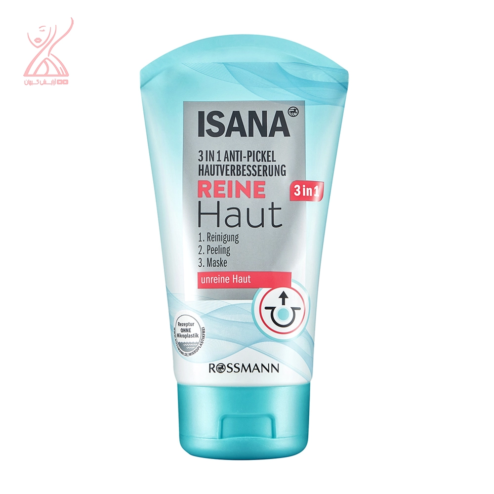ژل شستشو ضد جوش و لک 3 در 1 ایسانا ISANA