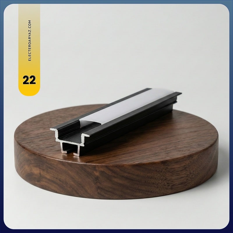 پروفیل لاین نوری فنر خور MDF کد 22