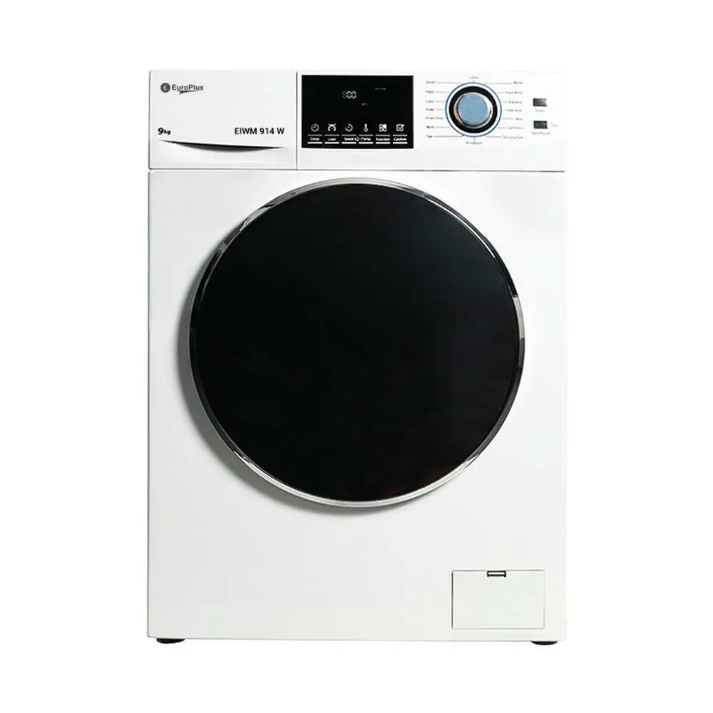 ماشین لباسشویی یوروپلاس مدل EIWM914W | ظرفیت ۹ کیلوگرم، درب از جلو