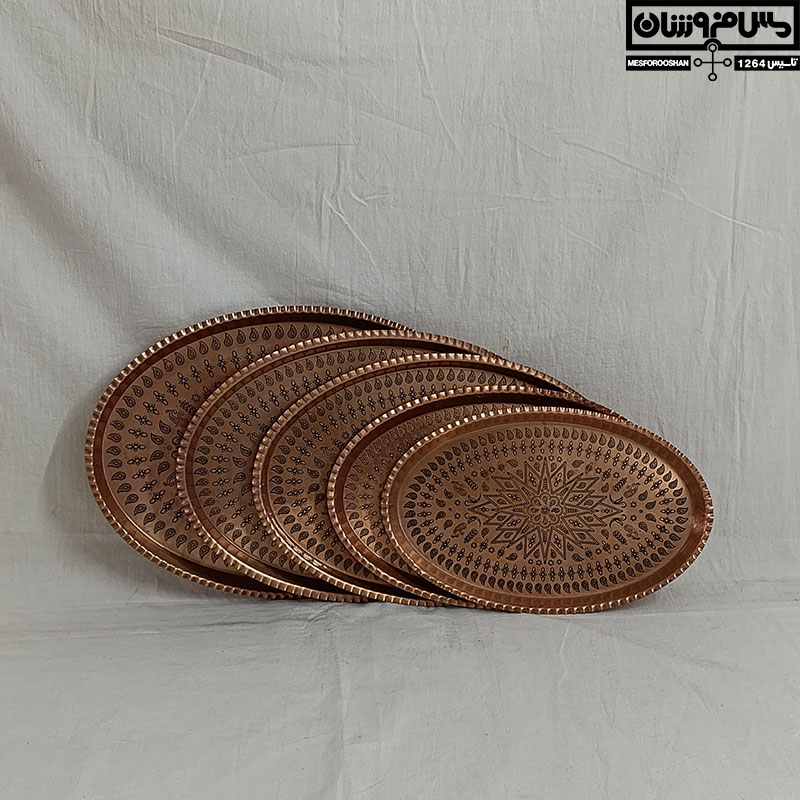 سینی مسی بیضی مدل سودابه