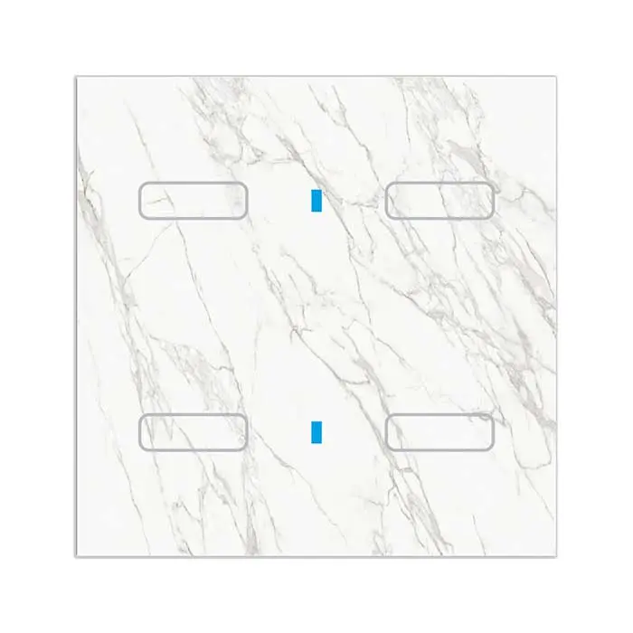 کلید هوشمند QUBIK MARBLE Glass keypad 4 buttons 80X80 White
