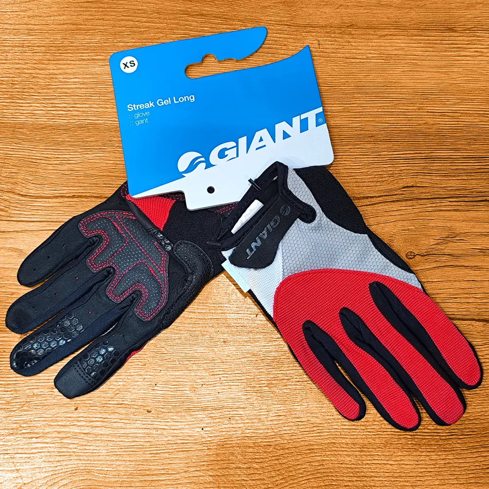 دستکش دوچرخه سواری Giant Cycling Gloves STREAK GEL سایز XS مشکی قرمز