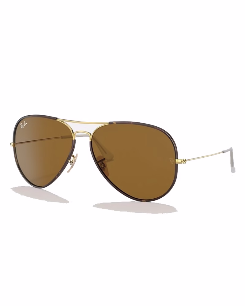 عینک آفتابی اسپرت خلبانی ریبن مدل RayBan RB3025 Aviator - فريم هاوانا دسته طلايي عدسي قهوه اي
