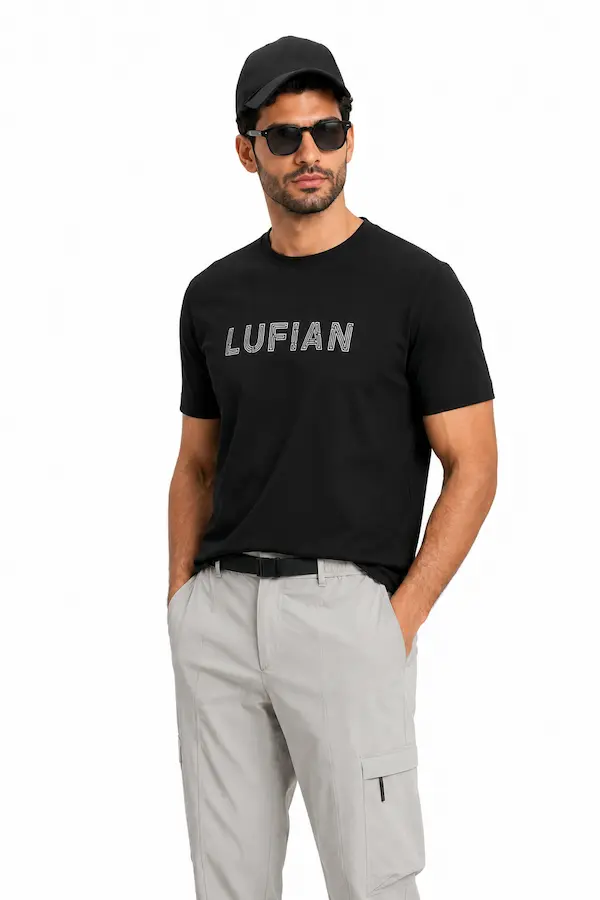 تیشرت مردانه Lufian مدل Oscar با طرح گرافیکی