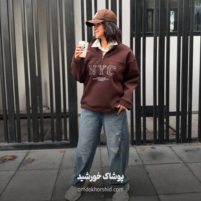 هودی نیم زیپ NYC