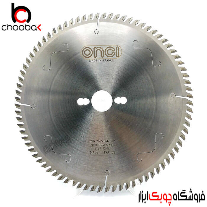 تیغ اره الماس MDF بر قطر 25 سانتیمتر 80 دندانه ONCI