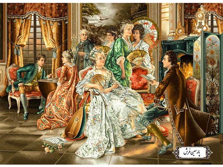 نخ و نقشه تابلو فرش طرح شاعر جوان - کد NF2172