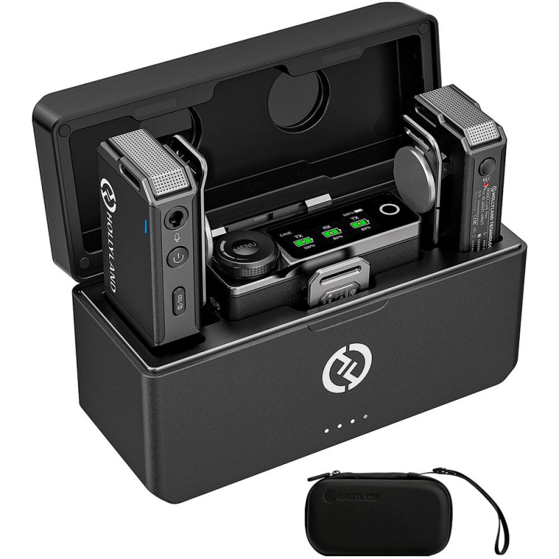 میکروفون یقه ای بی سیم Hollyland Lark Max Duo Wireless Microphone همراه با دو میکروفون Lavalier