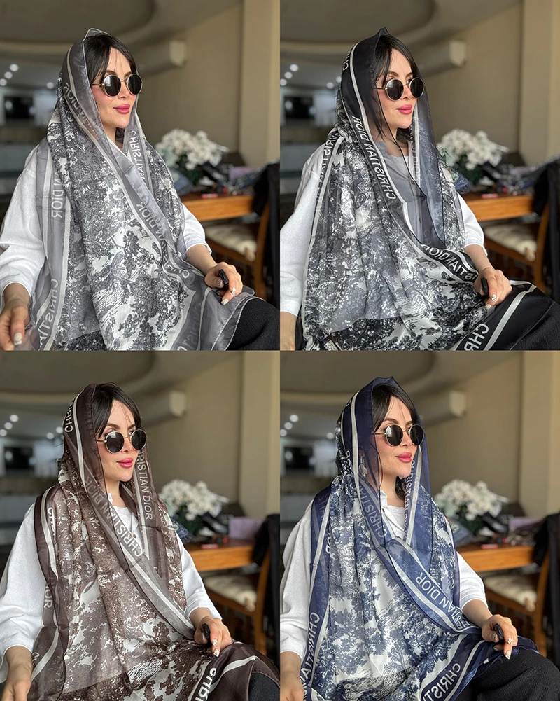 شال حریر ابریشم دیور طرح جنگل