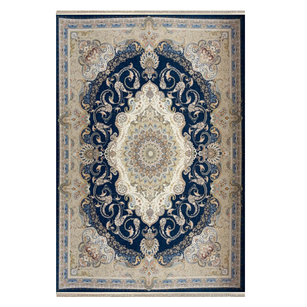 فرش 1500 شانه ماشینی زمینه سرمه ای SH-1509