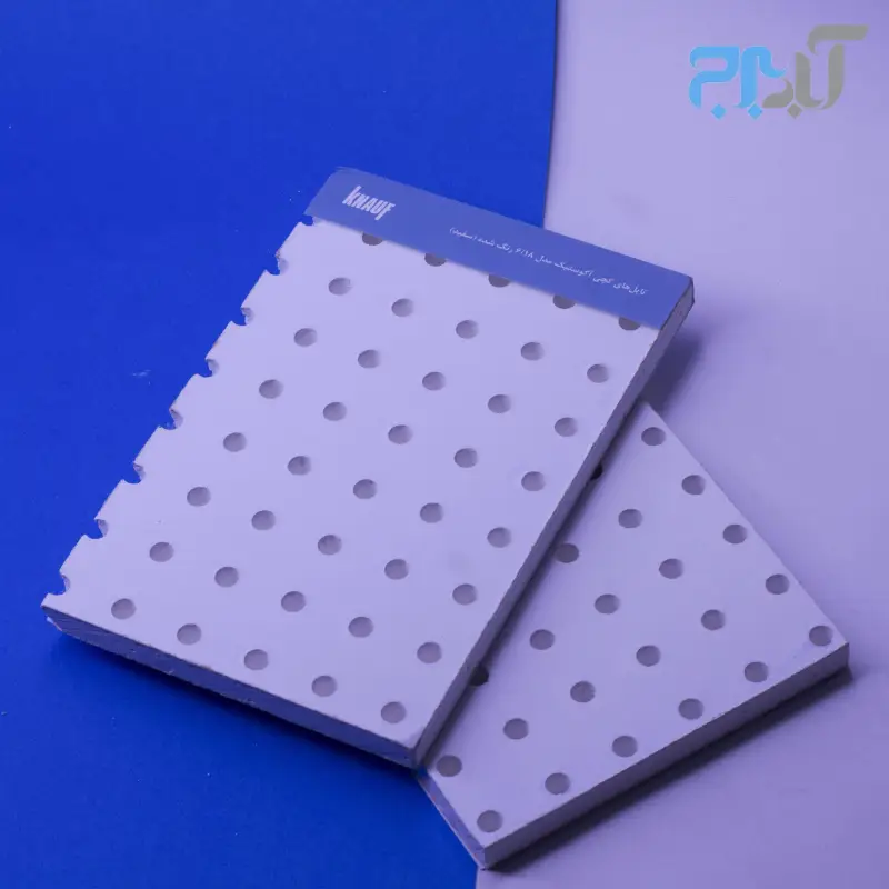 تایل گچی آکوستیک پانچ دایره ای منظم 18-6 روکش PVC -پالت شامل 52بسته 10تایی