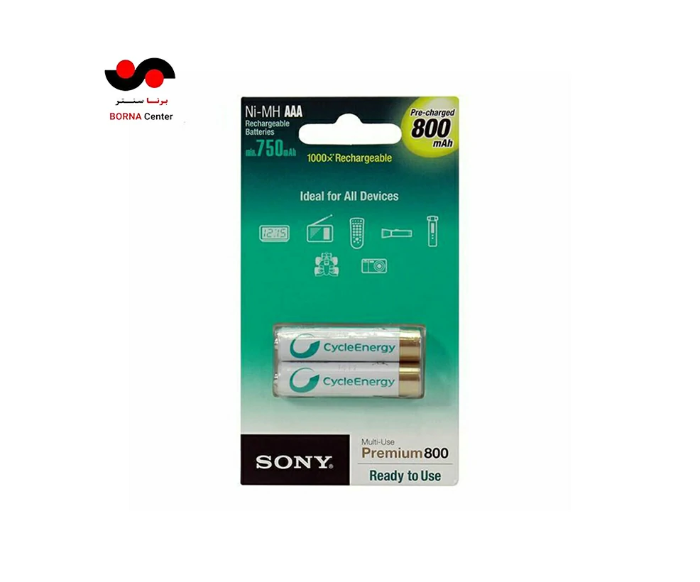 باتری نیم قلمی قابل شارژ سونی مدل NH-AAA-B2KN