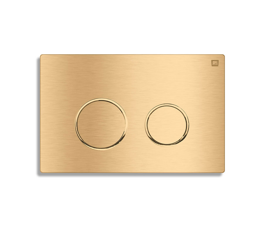کلید تخلیه توکار ایران فلش تانک استیل طلایی خش دار(کد 22)