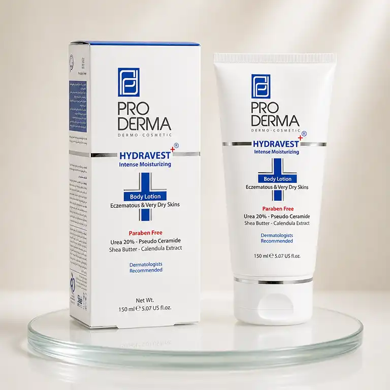 لوسیون بدن پرودرما مدل HYDRAVEST حجم 150 ml مرطوبکننده قوی با اوره %20