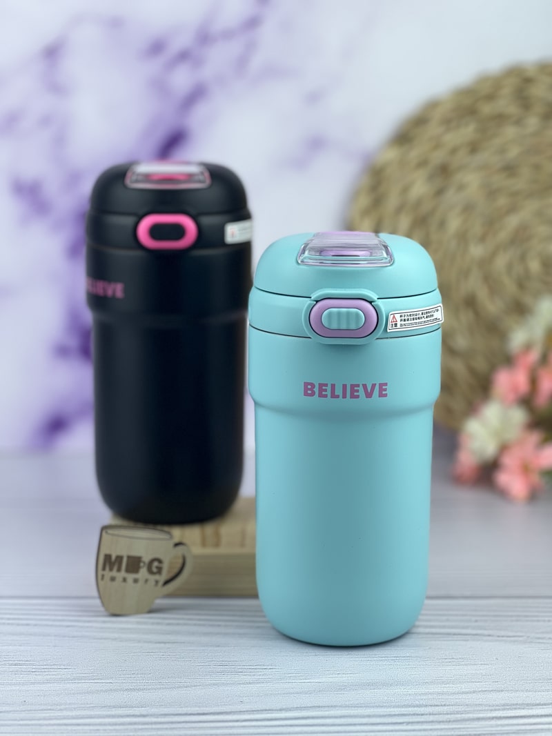 تراول ماگ BELIEVE دو حالته 480 میل استیل 316