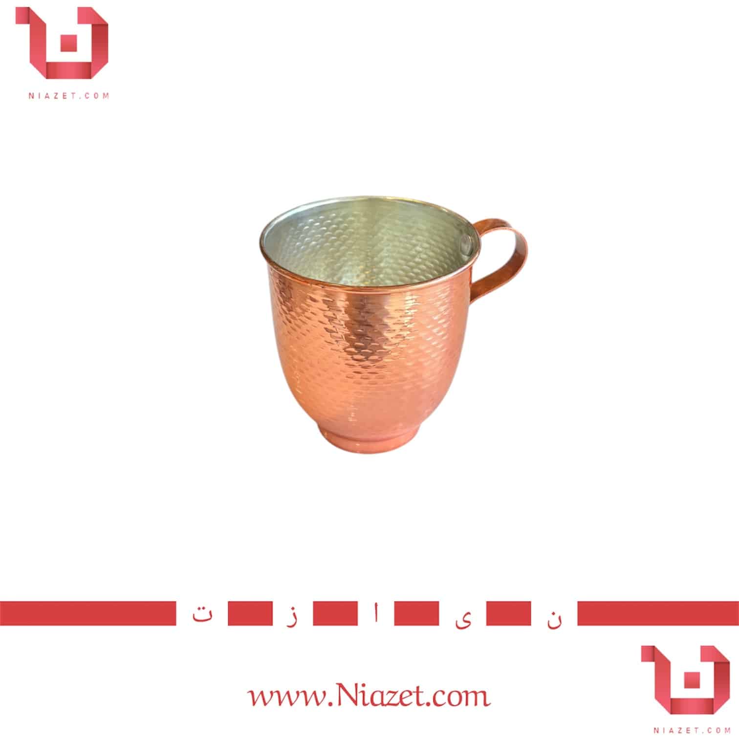 لیوان مسی دسته دار اصیل ایرانی