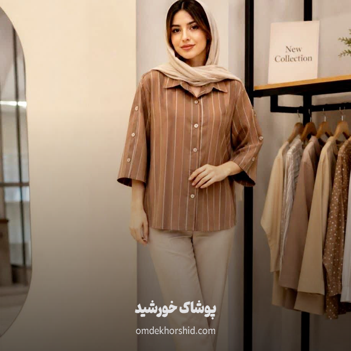 شومیز آستین دکمه دیپلمات
