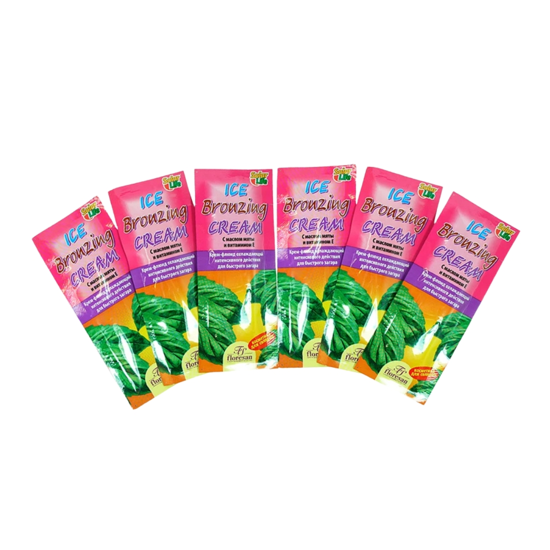 برنزه کننده فلورسان مدل (Ice Bronzing Cream) مدل بیلیستر پک 6 عددی