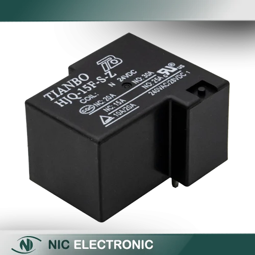 رله 24V قدرت 5 پایه مارک TIANBO مدل HJQ-15F-S-Z