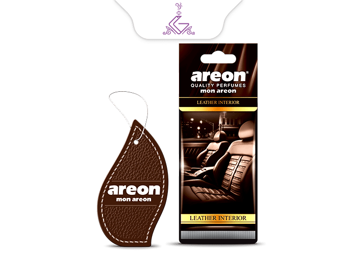 خوشبو کننده ماشینی آویز(کارتی) LEATHER INTERIOR برند آرئون AREON