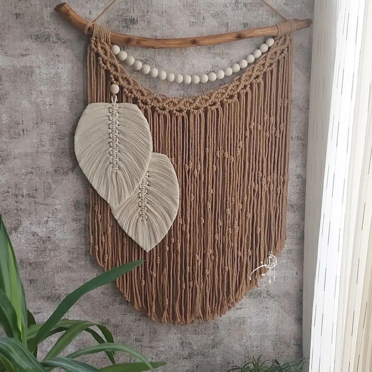 دیوارکوب مکرومه کد 188 برند گره چی و رنگ دلخواه