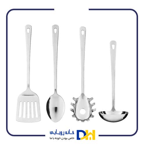 ست ۴تکه کفگیرملاقه استیل ایکیا GRUNKA