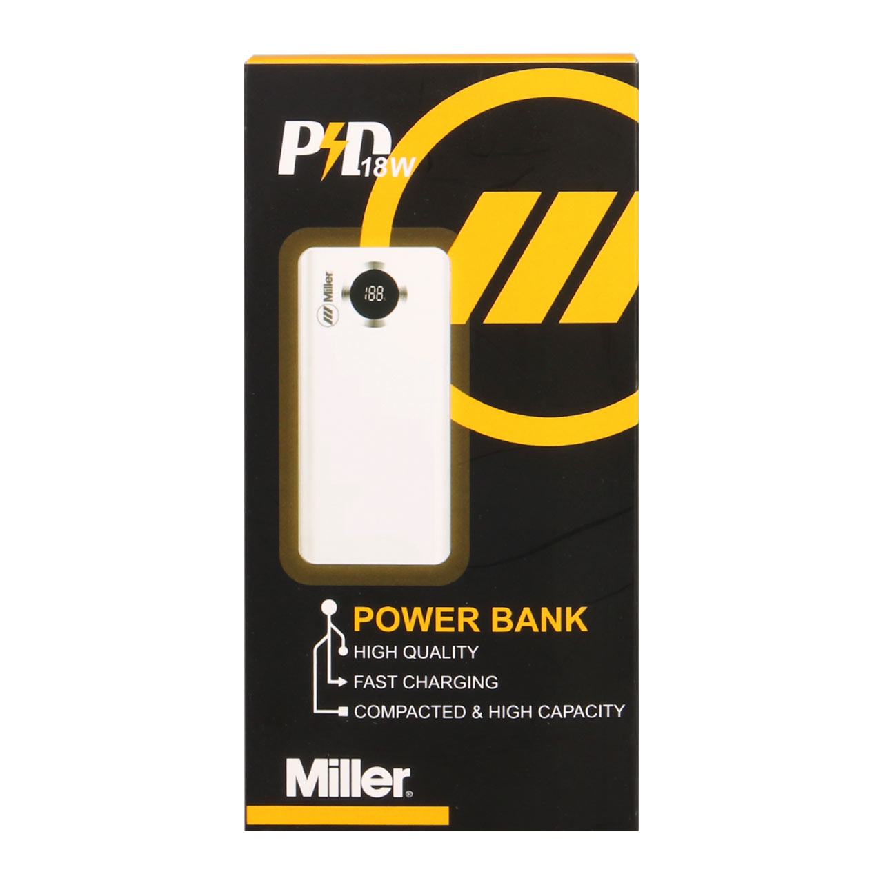پاوربانک 10000 میلی آمپر PD و فست شارژ Miller مدل MP110