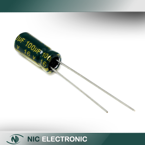 خازن الکترولیتی 100UF/16V-5X11-105C-GREEN