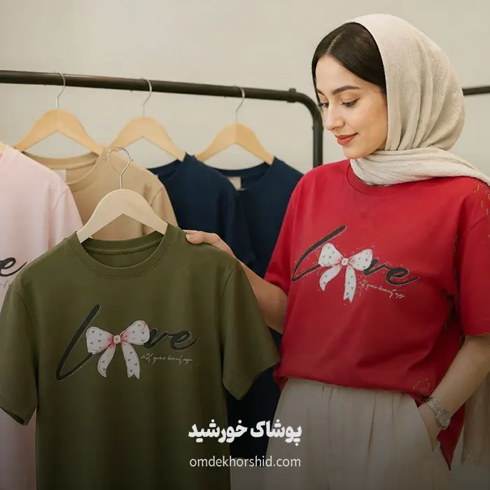 تیشرت باکسی پاپیونی