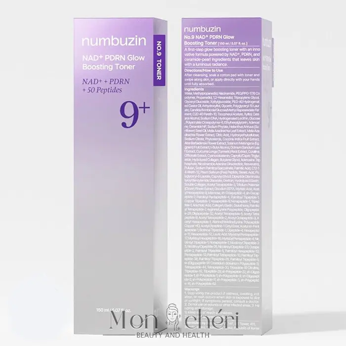 تونر پپتاید PDRN و +NAD شماره 9 نامبوزین درخشان تقویت کننده و ضد چروک | Numbuzin No.9 NAD+ PDRN Glow Boosting Toner